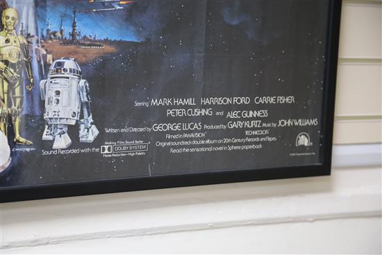 Star Wars (1977) British Quad film poster, Pre Academy Awards, Style C, 30 x 40 inches,